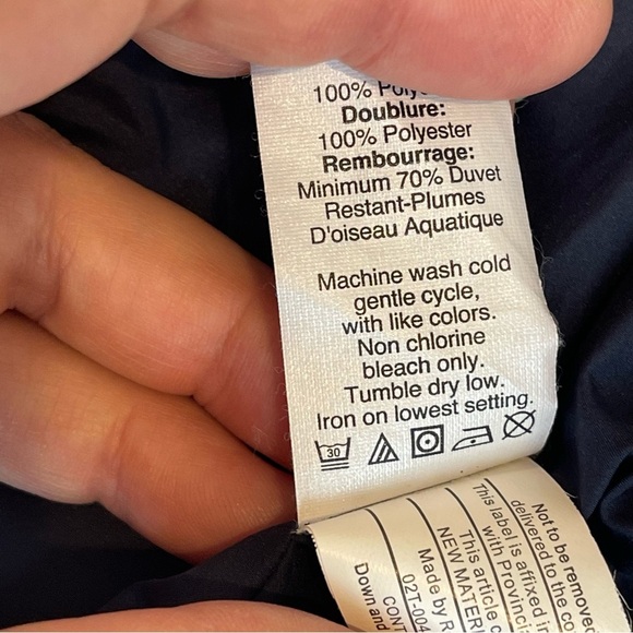 J. Crew Vest Navy Striped Quilted Down Vest Sleeveless Jacket 02727 - Picture 12 of 16